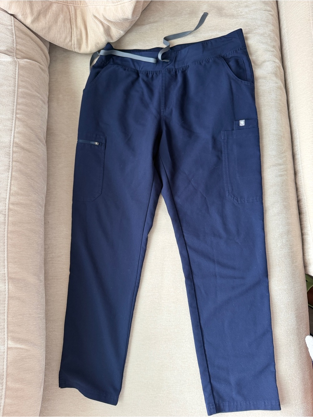 FIGS Navy Yola Yoga Waistband Skinny Scrub Pants